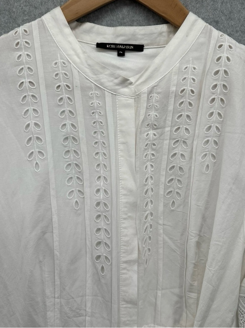 Kobi Halperin White Eyelet Tie-Waist Mini Dress - Picture 7 of 10
